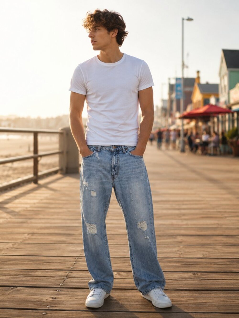 Vintage Abercrombie & Fitch Distressed Light Wash Y2K Baggy Jeans | Men's 28x30